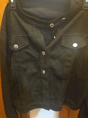 Black Women’s Snap-Front Jacket
